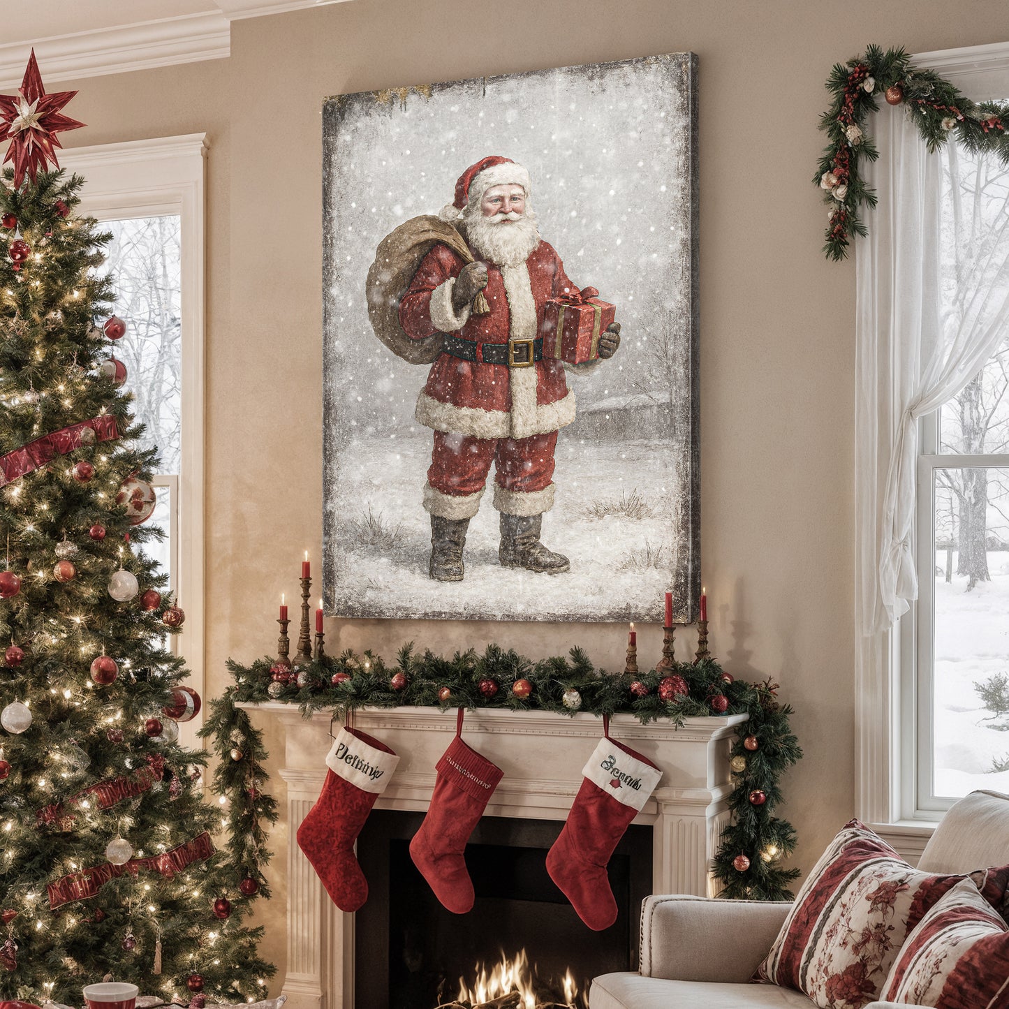 Santa Christmas Wall Art