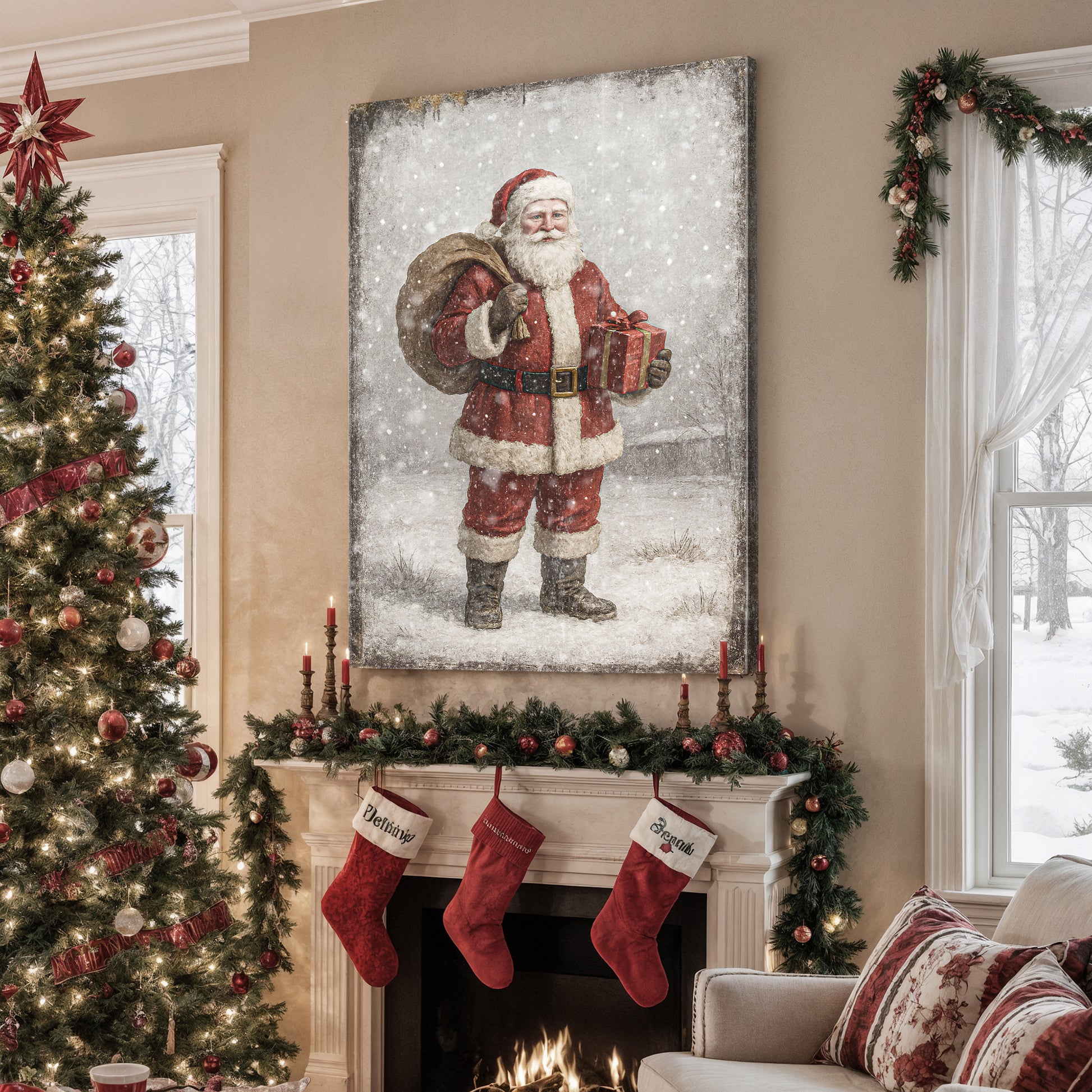 Santa Christmas Wall Art