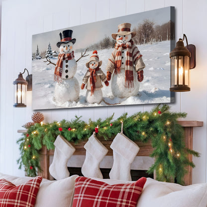 Snowman Smiles Christmas Wall Art