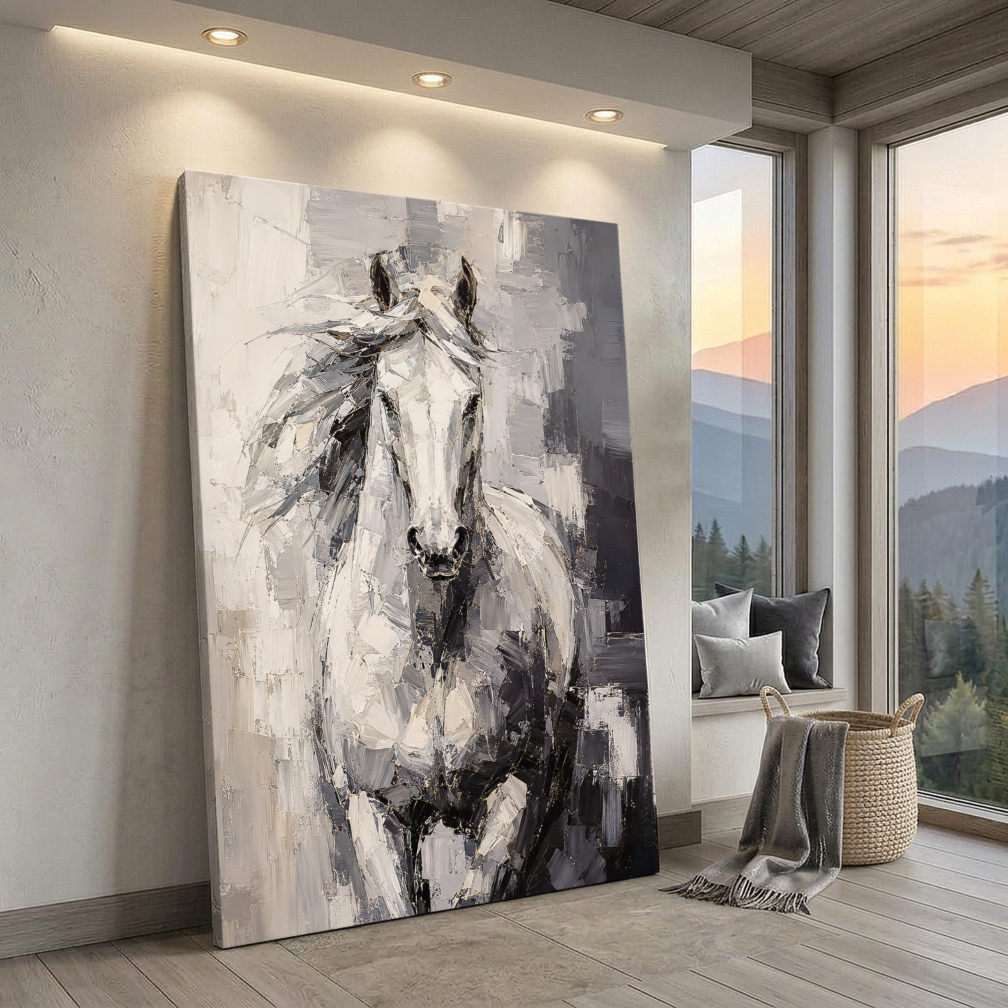 Abstract Monochrome Horse