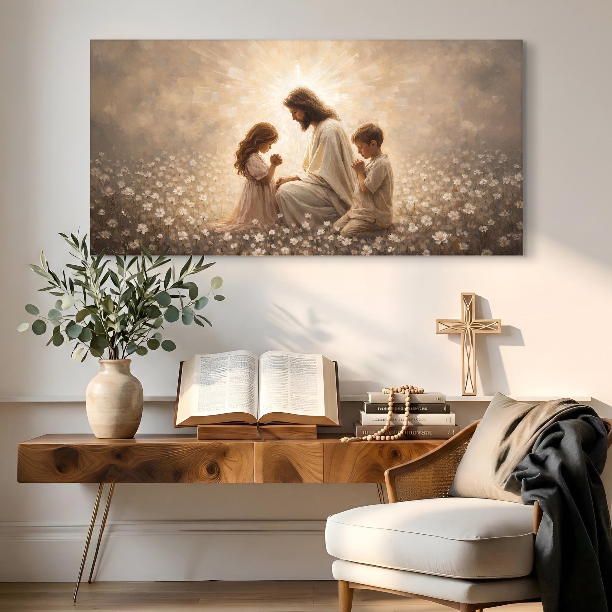 A Prayer in His Presence Faith Wall Art