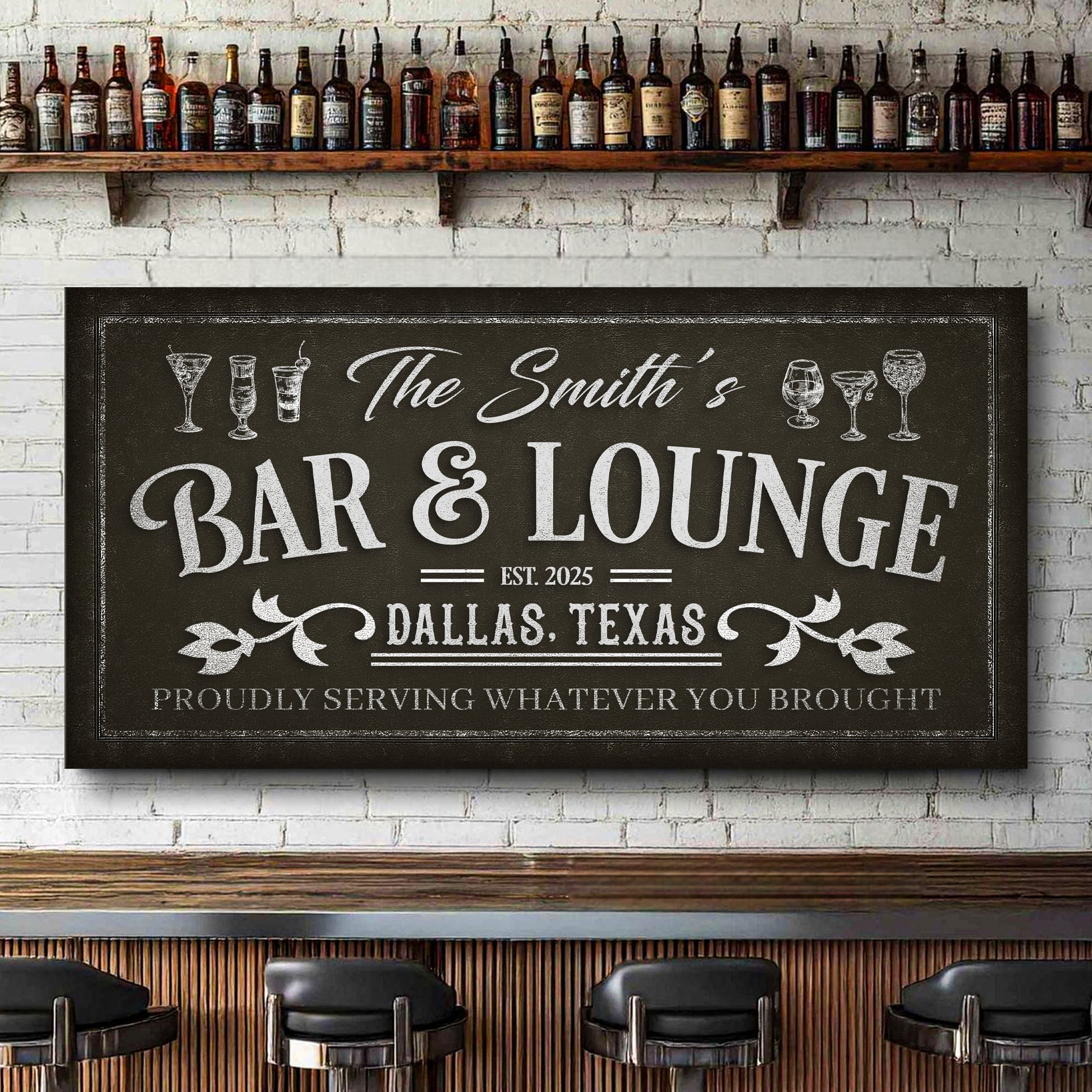 Personalized Bar and Lounge Wall Sign