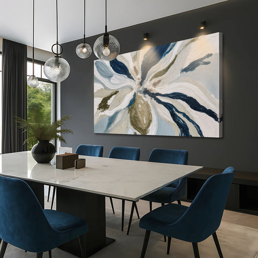 Modern Floral Swirls Wall Art