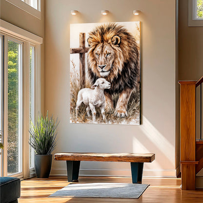 Lion And Sheep Faith Wall Art II
