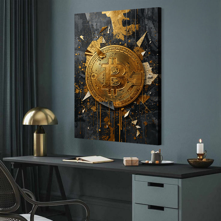 Gold Rush Bitcoin Wall Sign