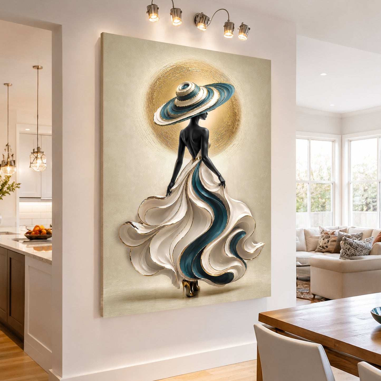 Elegant Teal Couture Lady