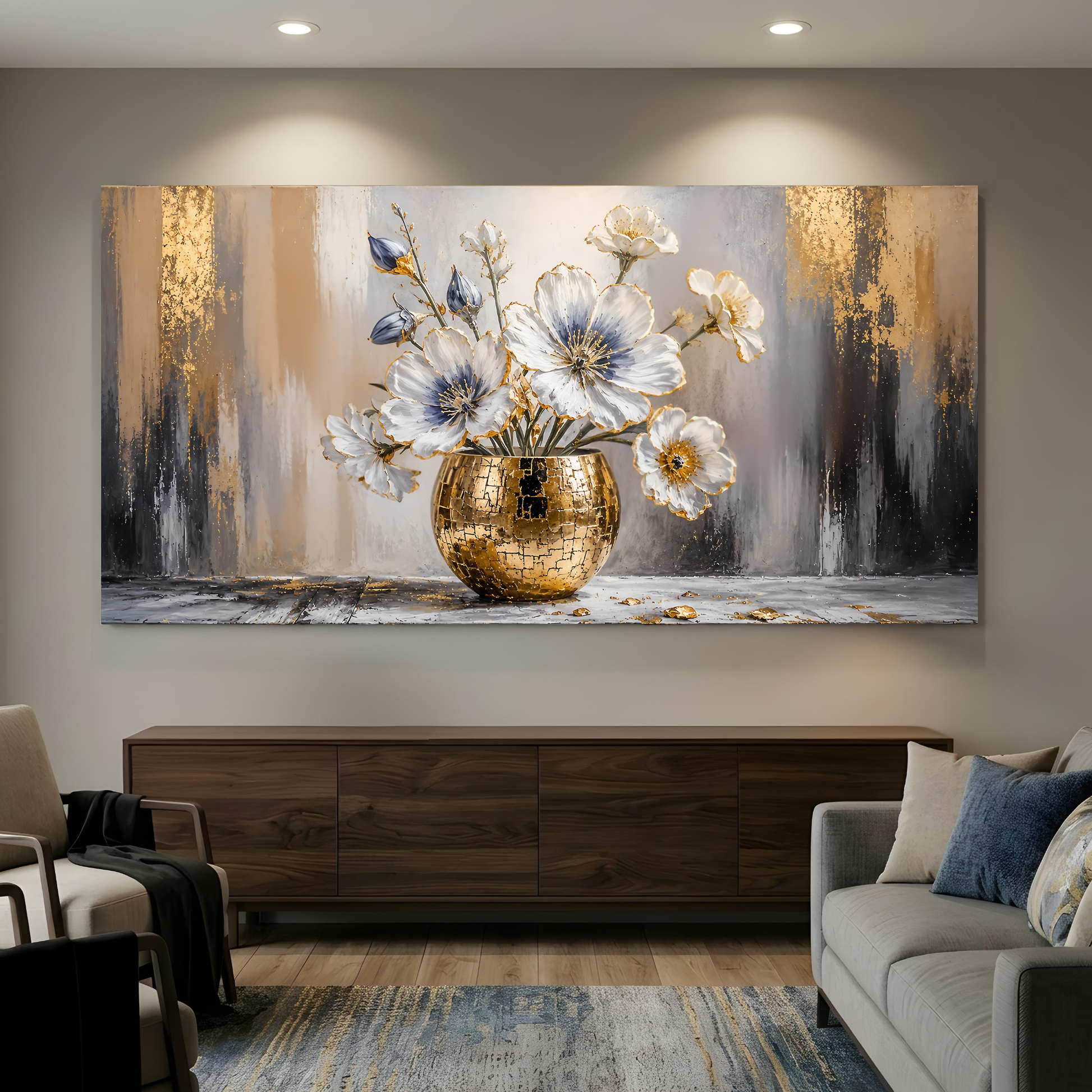 Gilded Bloom Vase