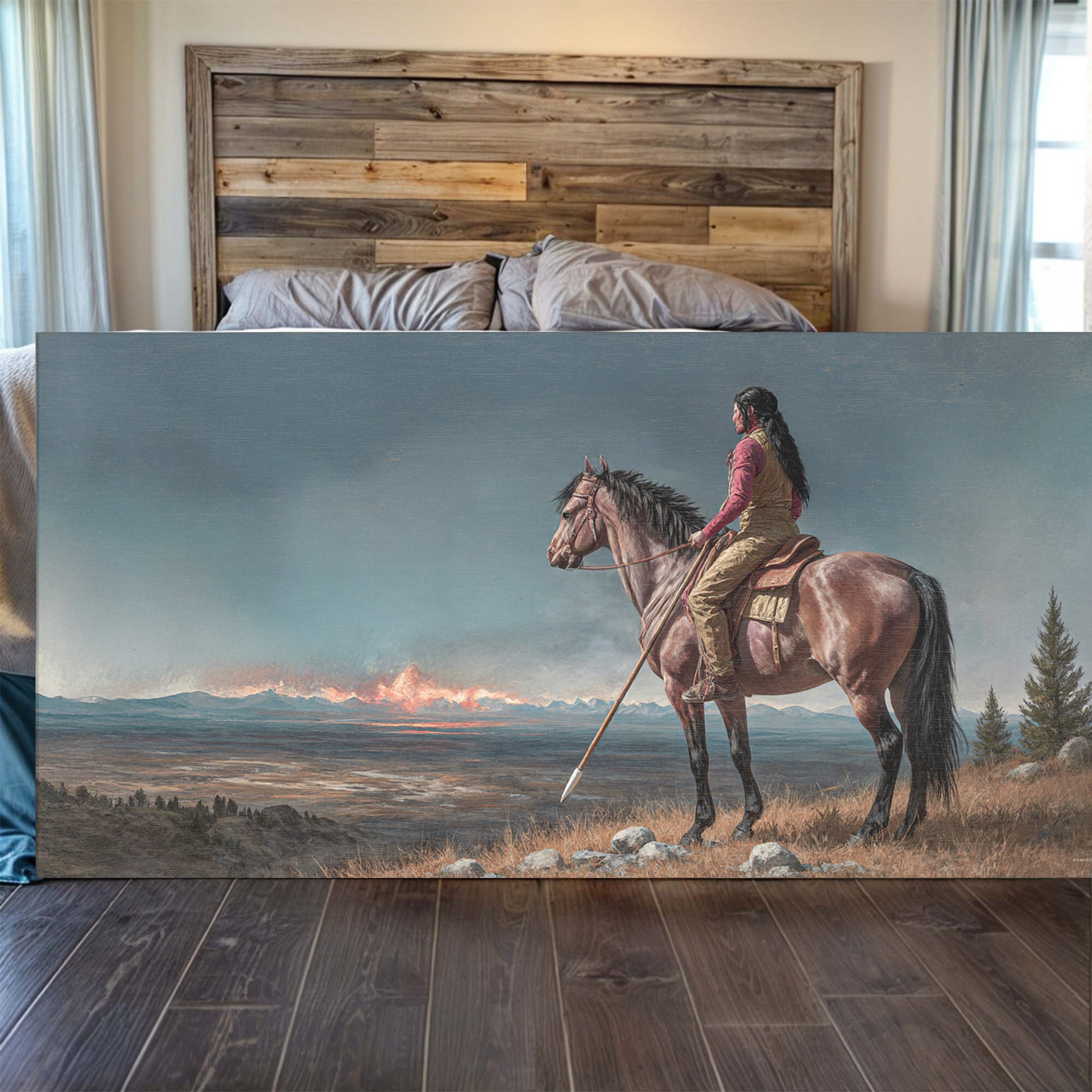 Warrior Watches The Storm Wall Art