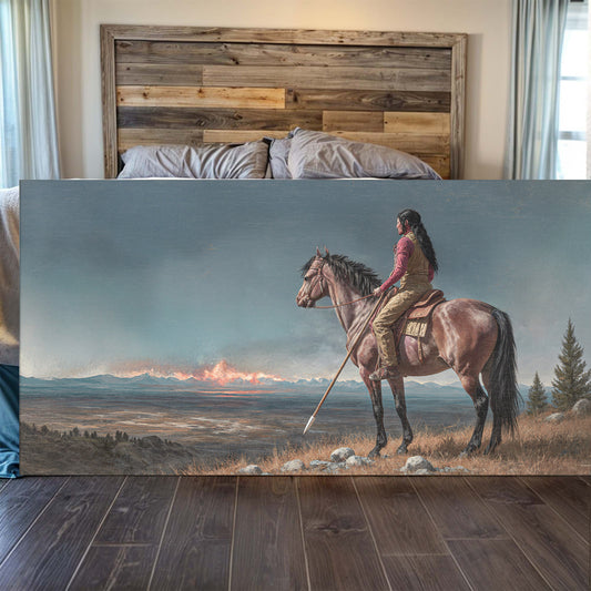 Warrior Watches The Storm Wall Art