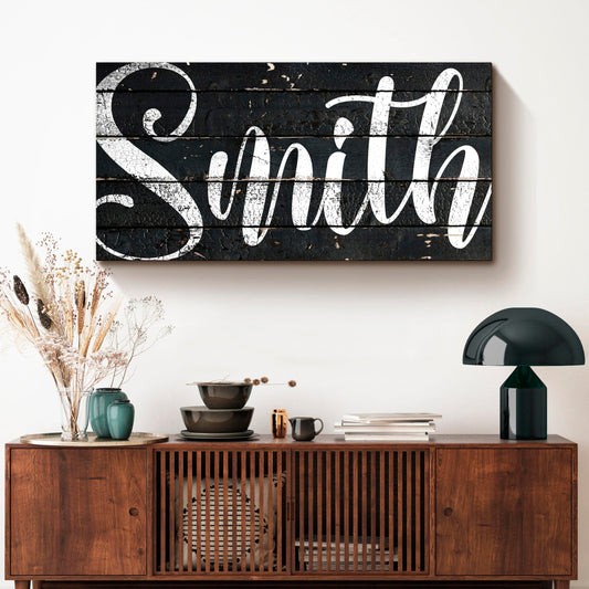 Personalized Family Last Name Wall Sign II
