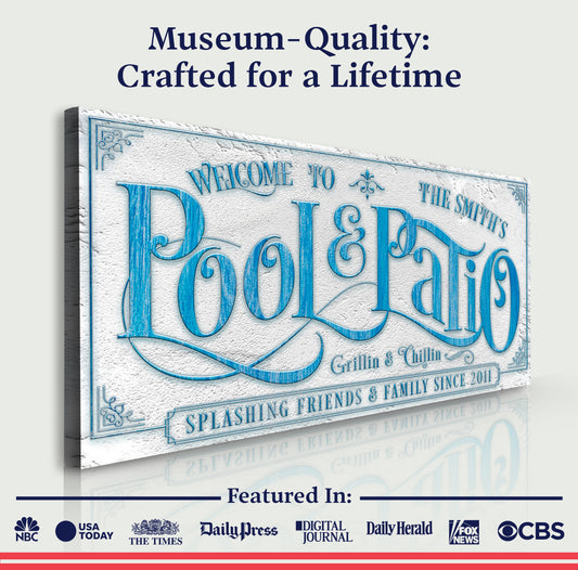 Personalized Pool & Patio Sign III Quality - Image by Tailored Canvases