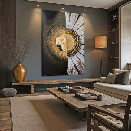 Metallic Gold Sunburst Wall Art