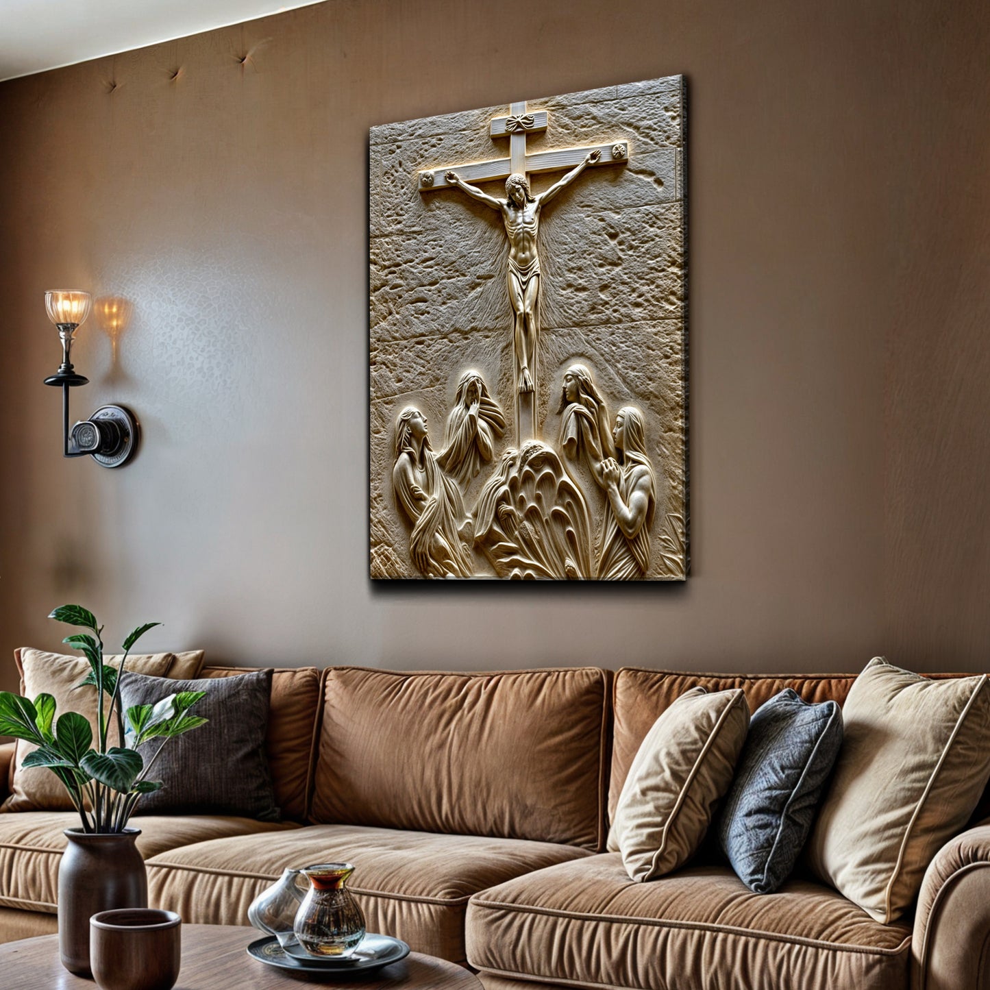 Three Cross Calvary Hill Wall Art