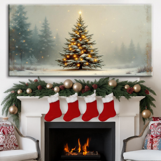 Vintage Christmas Tree Wall Art XI