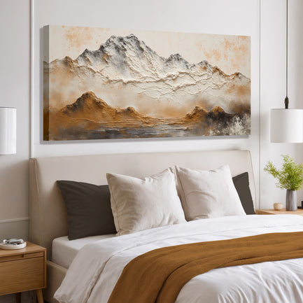 Amber Horizons Mountain Wall Art