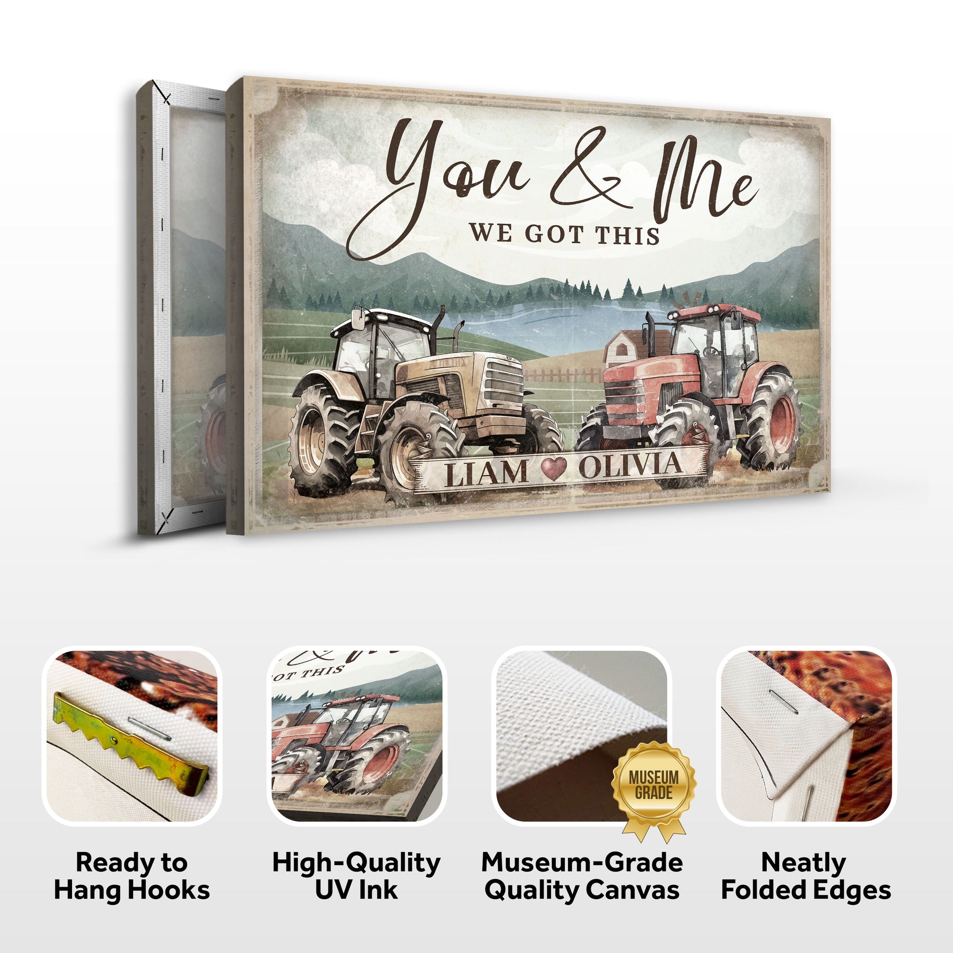 Tractor Themed We Got This Couple Sign - Image by Tailored Canvases