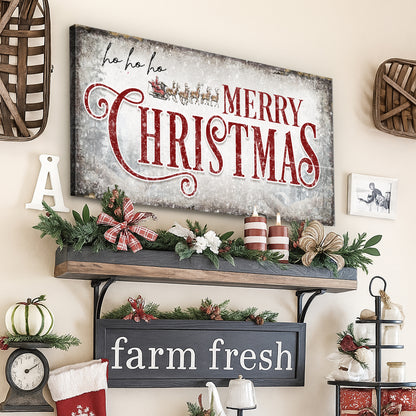 Ho Ho Ho Merry Christmas Wall Sign