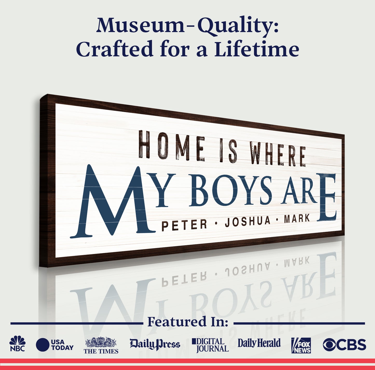 Home Is Where My Boys Are Sign III (Free Shipping)