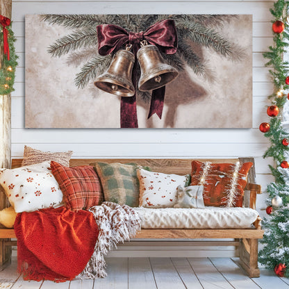 Vintage Christmas Bells Wall Art IV