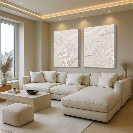 Minimalist Waves Duo Wall Art