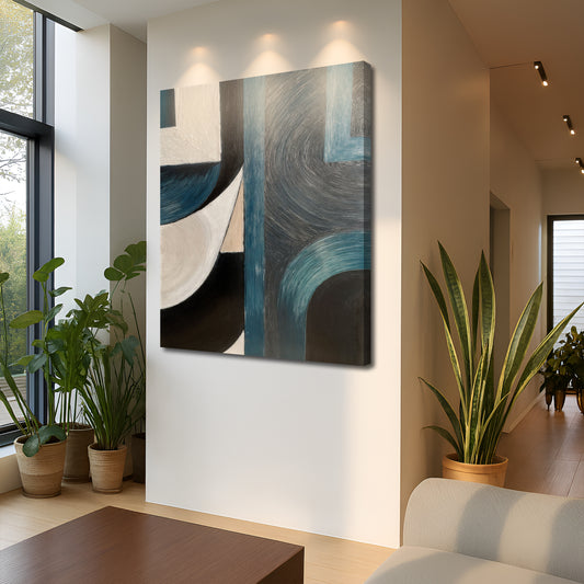 Midnight Current Abstract Wall Art