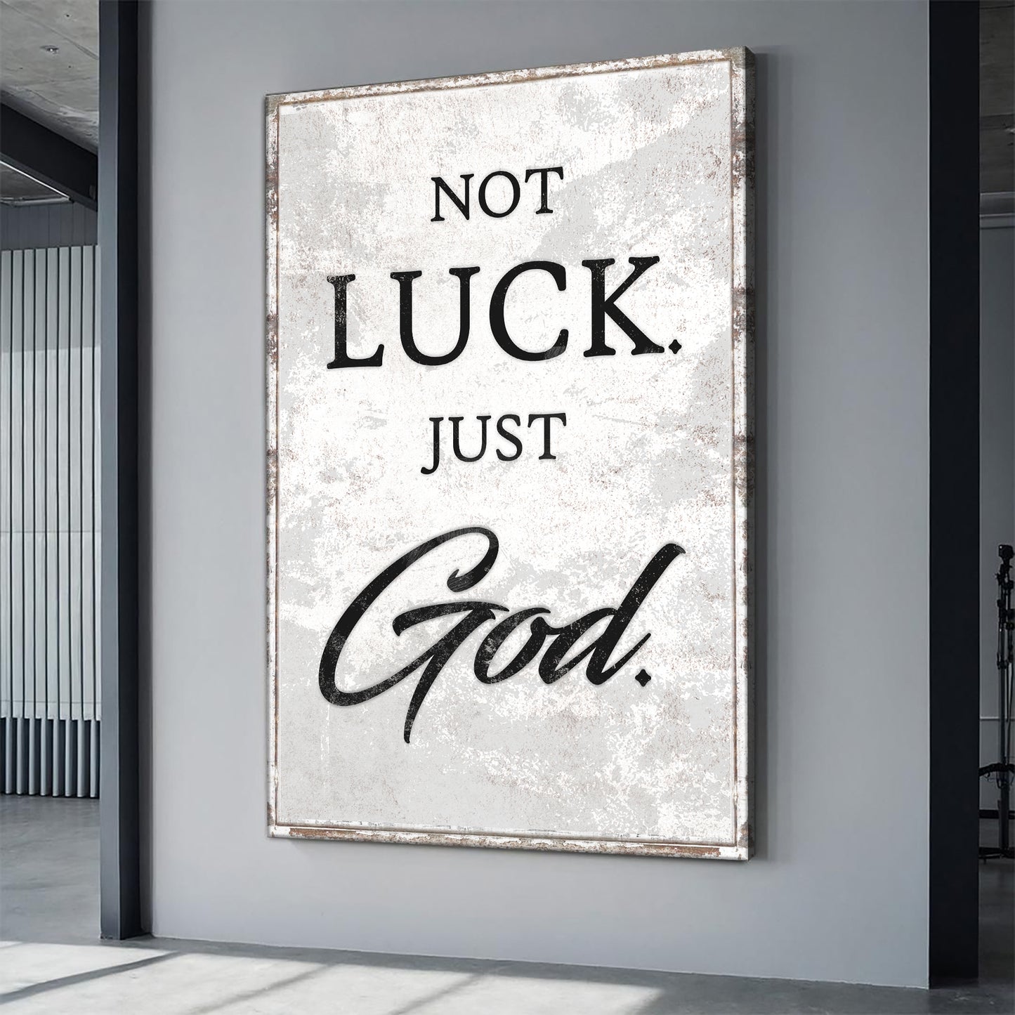 Not Luck Just God Faith Wall Art
