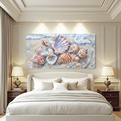 Sea Shells Modern Coastal Wall Art