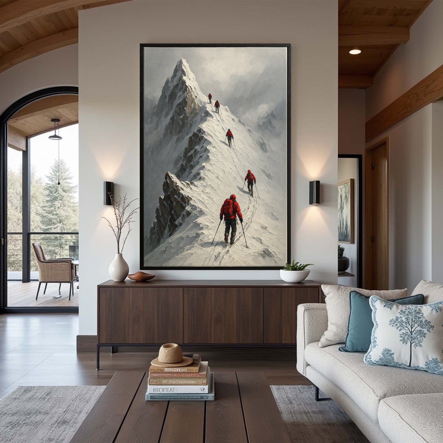 Snow Mountain Abstract Wall Art III