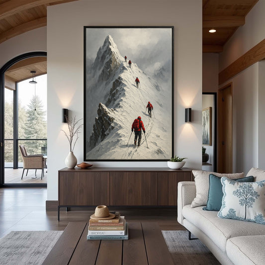 Snow Mountain Abstract Wall Art III