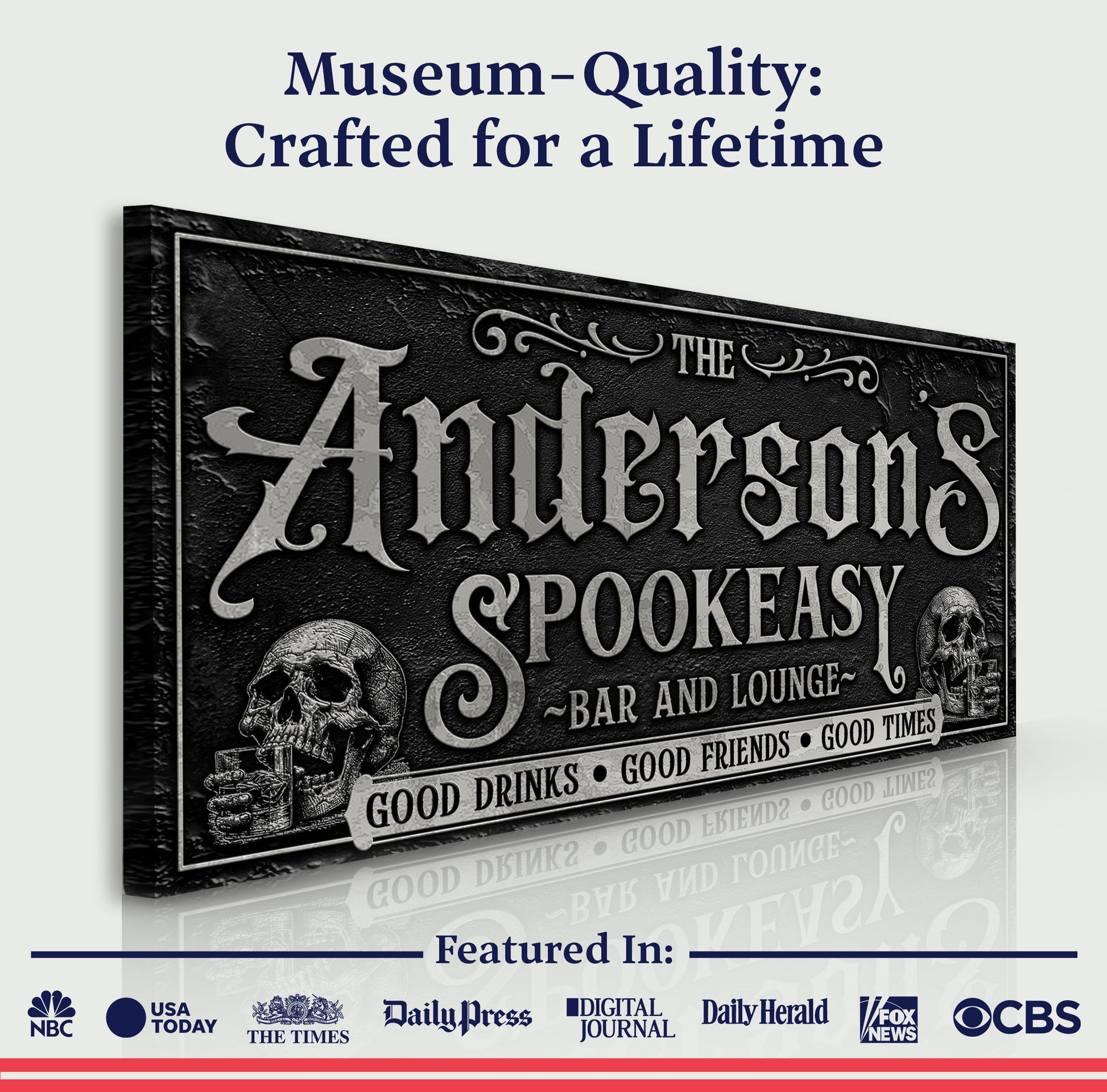 Personalized Spookeasy Bar Sign II Quality - Image by Tailored Canvases