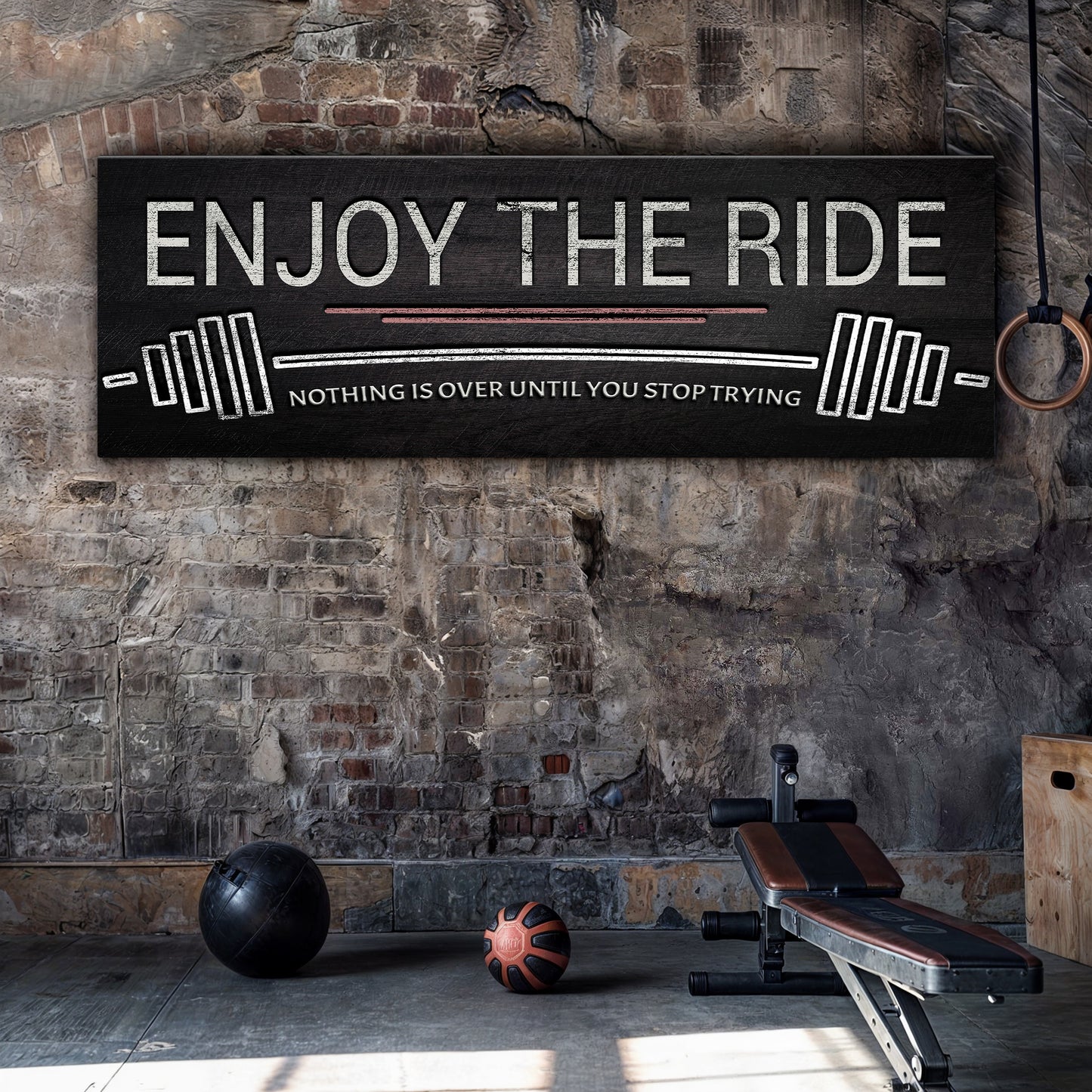 Enjoy The Ride Gym Sign