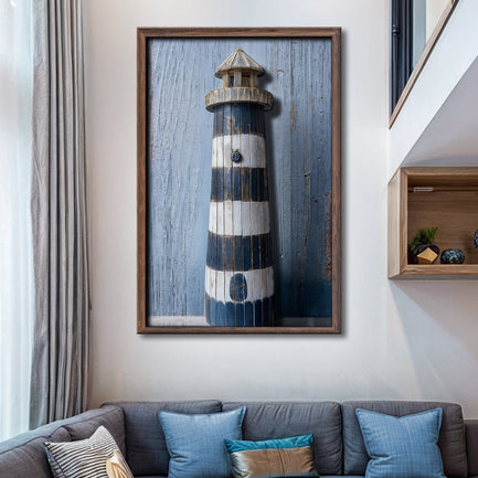 Wooden Lighthouse Coastal Wall Art