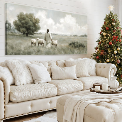 Sheeps Guided by Grace Christmas Wall Art