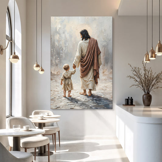 Jesus With Boy Faith Wall Art