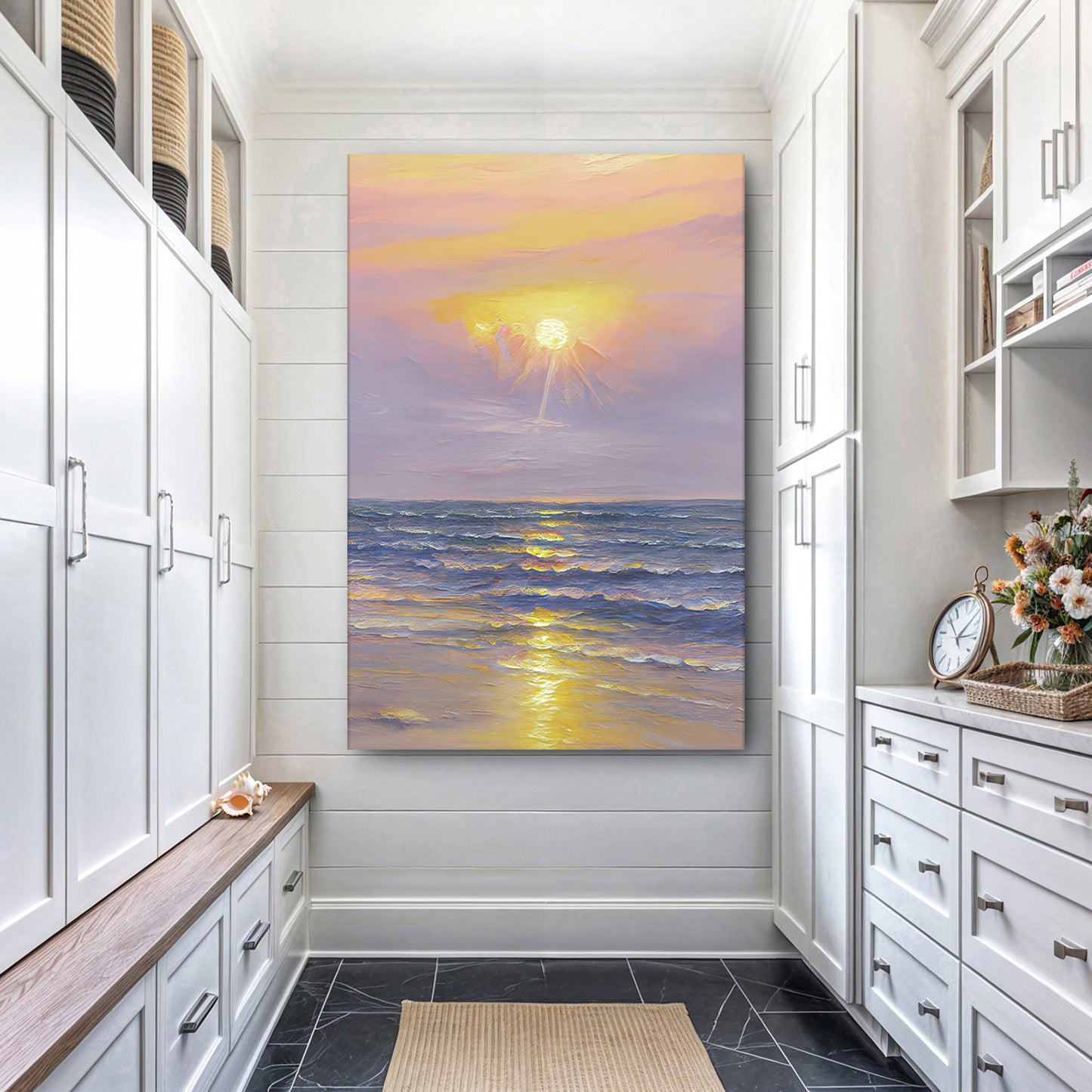 Purple Skies Abstract Beach Wall Art