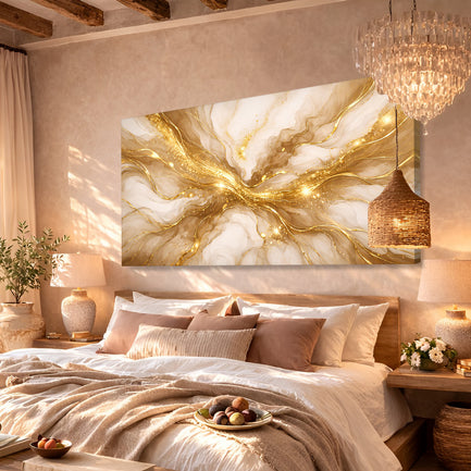 Radiant Gold Current Wall Art