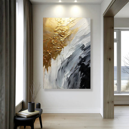 Warm Metallic Modern Wall Art