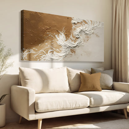 Minimalist Ocean Waves Abstract Wall Art