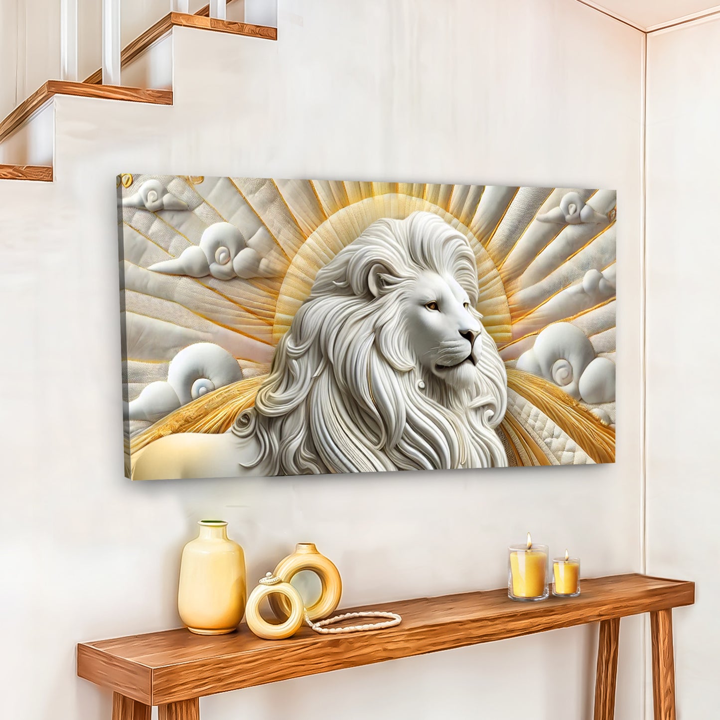 3D Majestic Lion Wall Art III