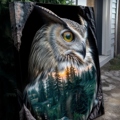 Owl Double Exposure Wall Art