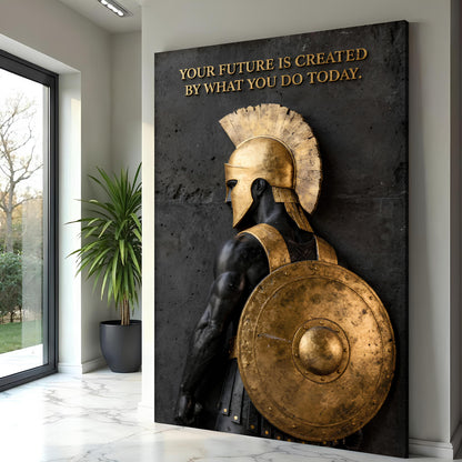 Spartan Warrior Motivational Future Quote Poster Wall Art Sign