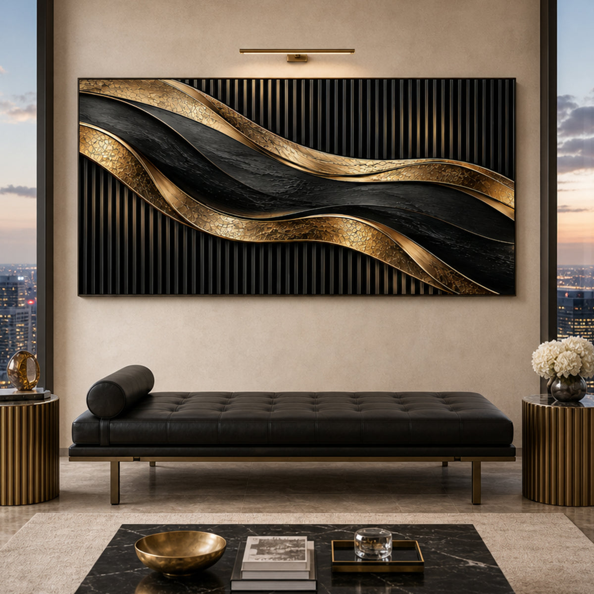 Luxury Obsidian Waves