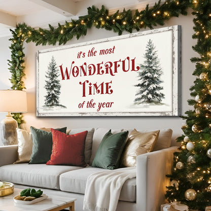 It's The Most Wonderful Time Of The Year Christmas Wall Art II