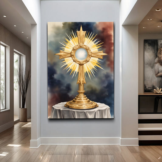 Holy Eucharist in Monstrance Faith Wall Art