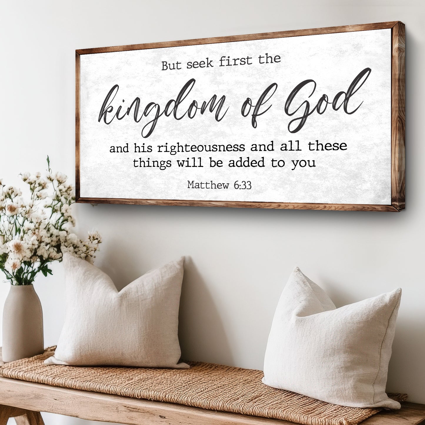 Matthew 6:33 - But Seek the Kingdom of God Faith Sign II