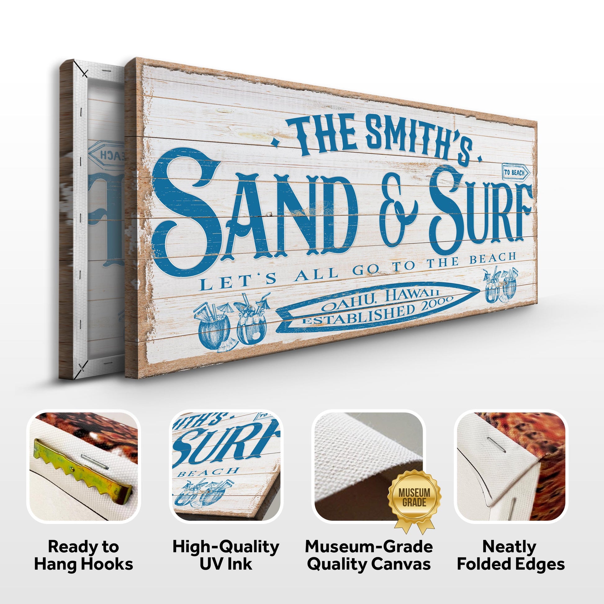 Sand & Surf Sign VIII Specs - Image by Tailored Canvases