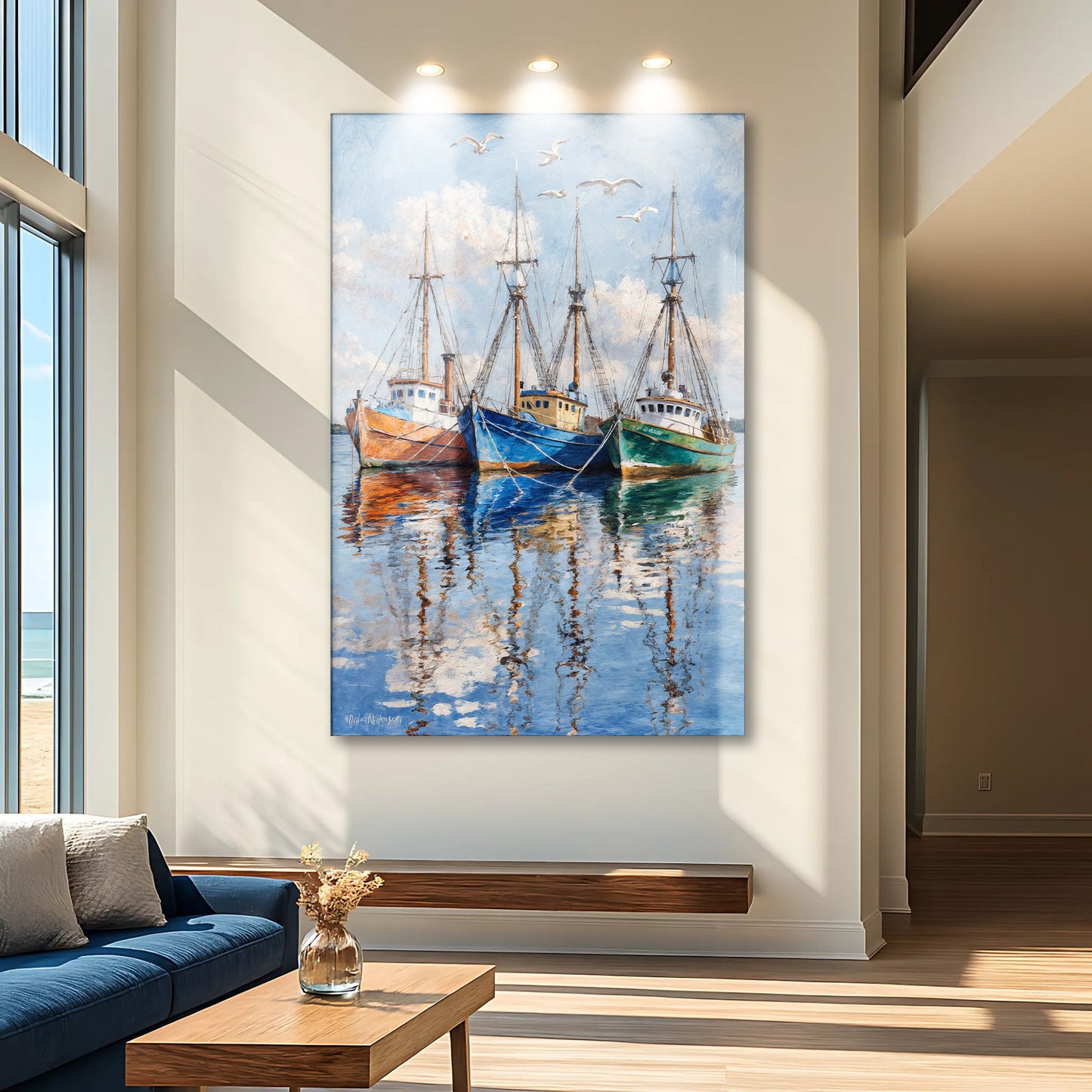 Anchored Seaside Wall Art