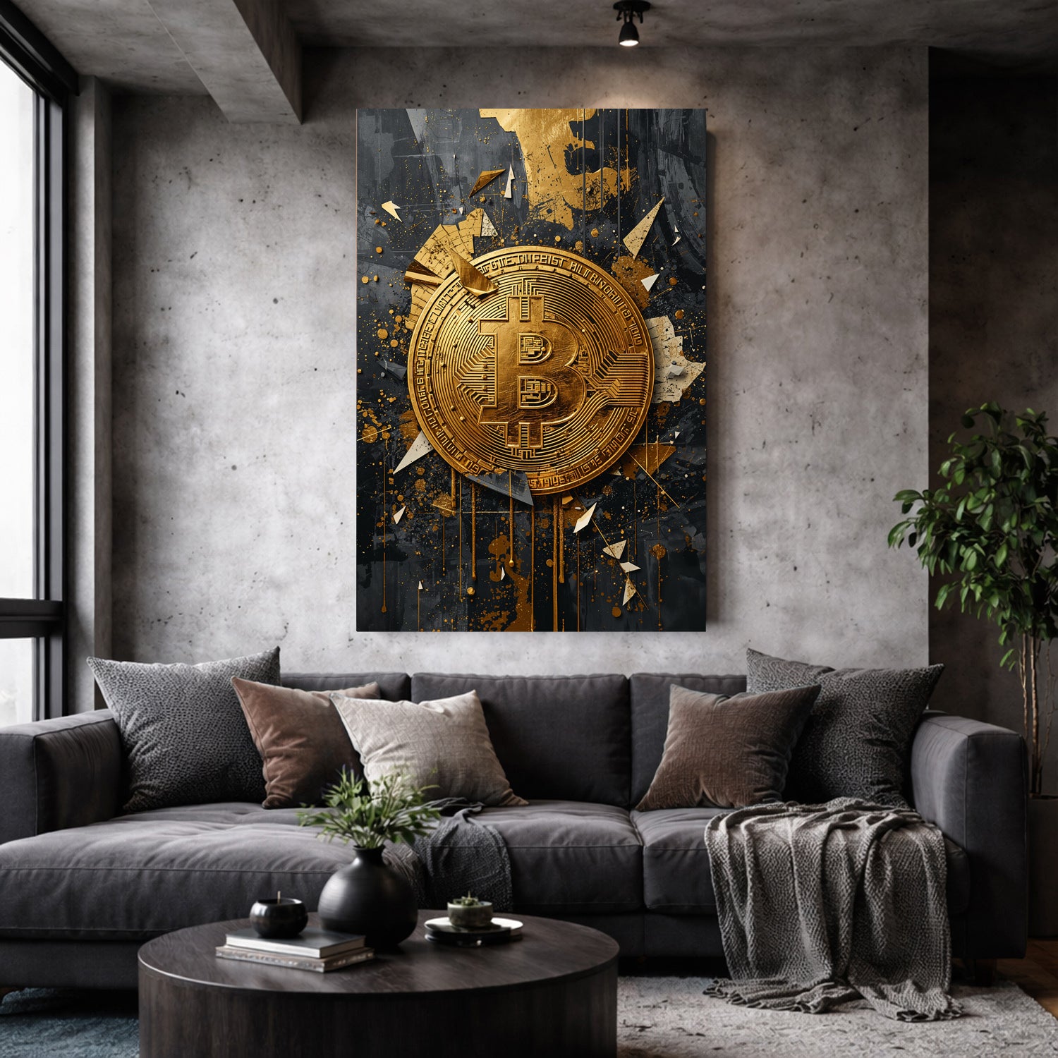 Gold Rush Bitcoin Wall Sign