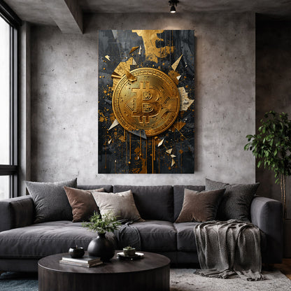 Gold Rush Bitcoin Wall Sign
