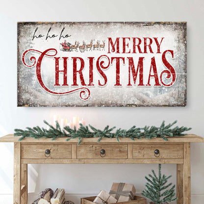 Ho Ho Ho Merry Christmas Wall Sign